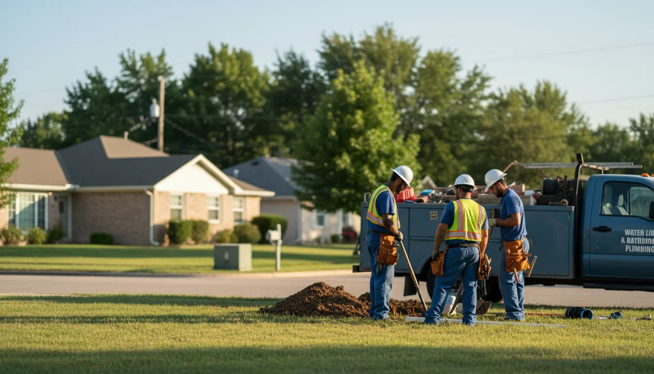 Residential water line and bathroom plumbing service in Harrod, OH